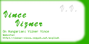 vince vizner business card